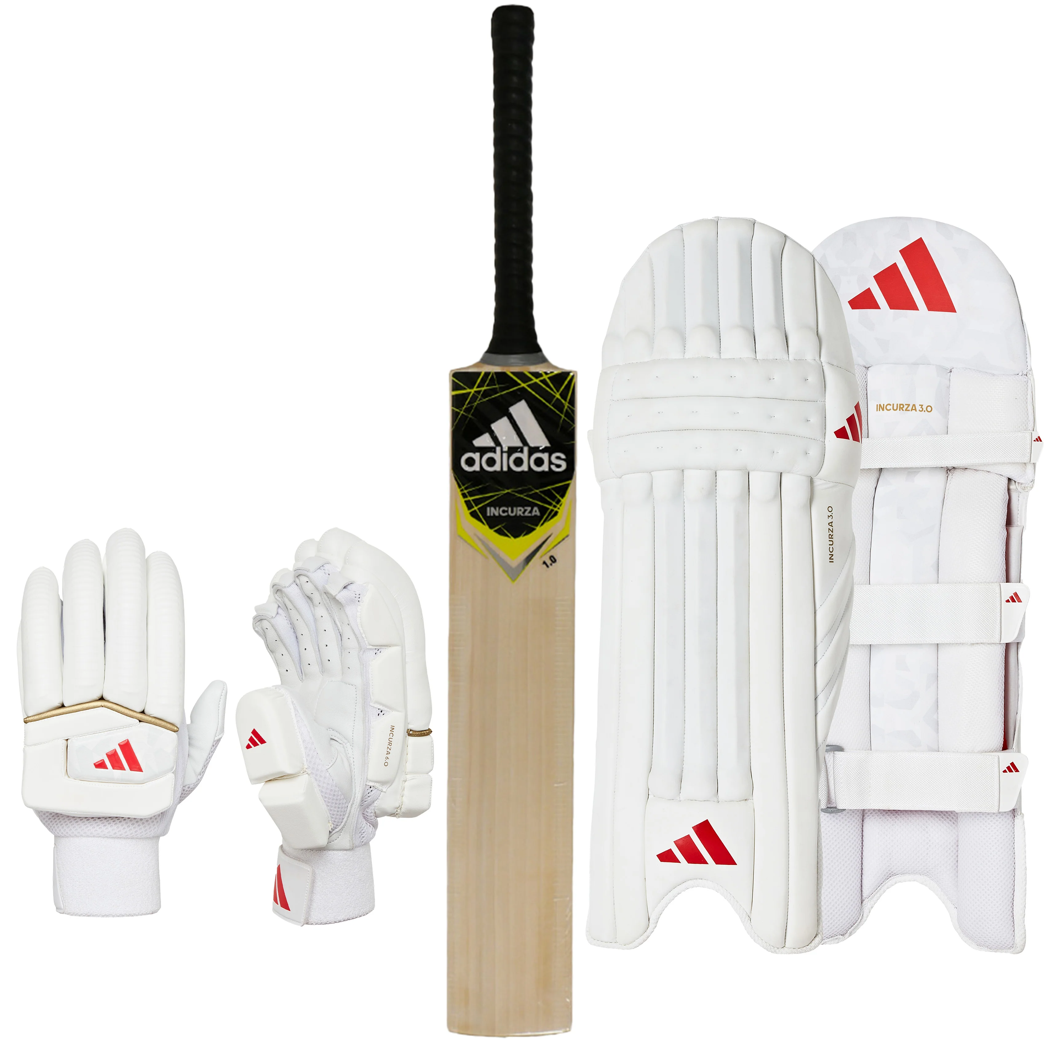 Adidas Incurza 3.0 Junior Cricket Bat, Gloves  & Pads Bundle