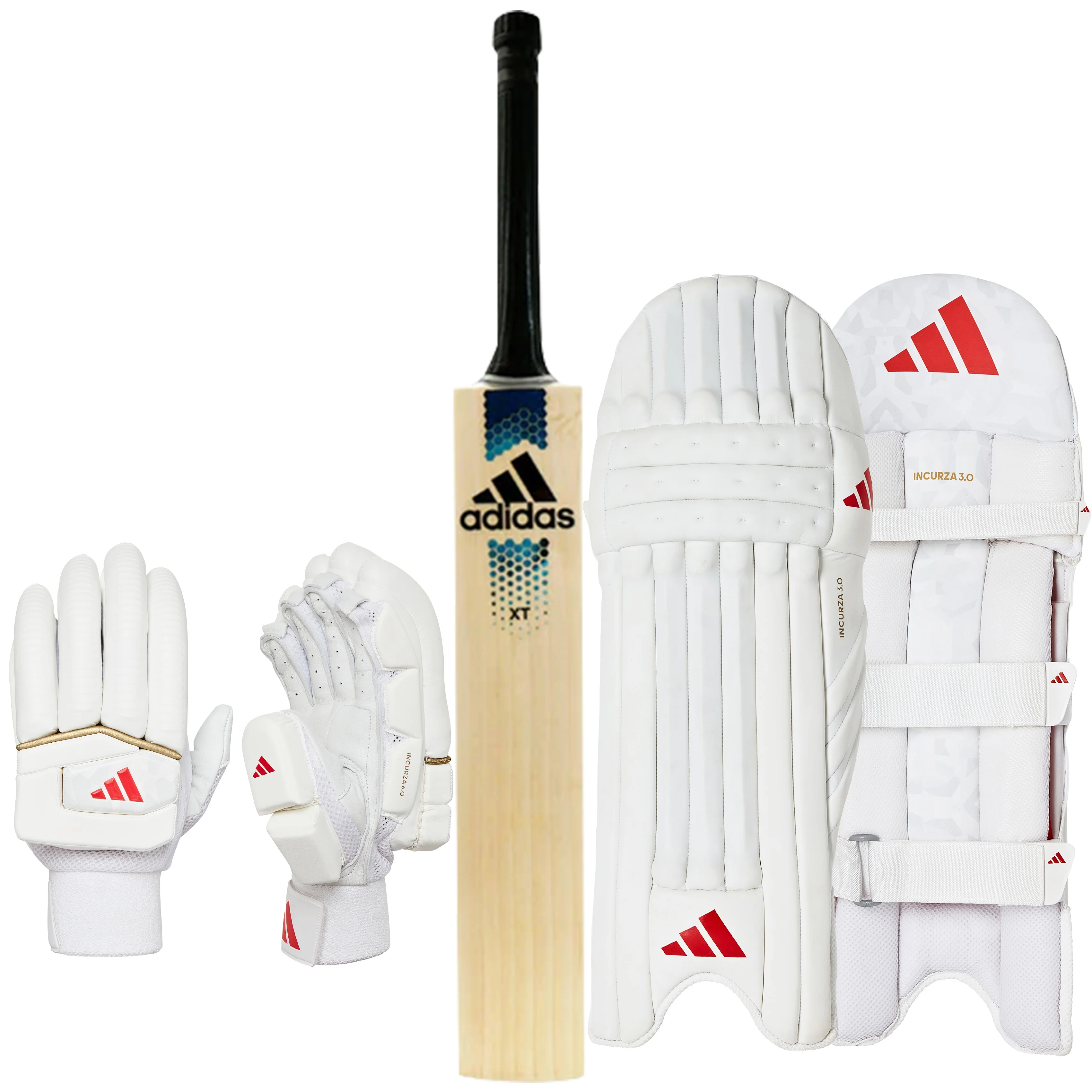 Adidas XT Teal 2.0 Junior Cricket Bat, Gloves & Pads Bundle