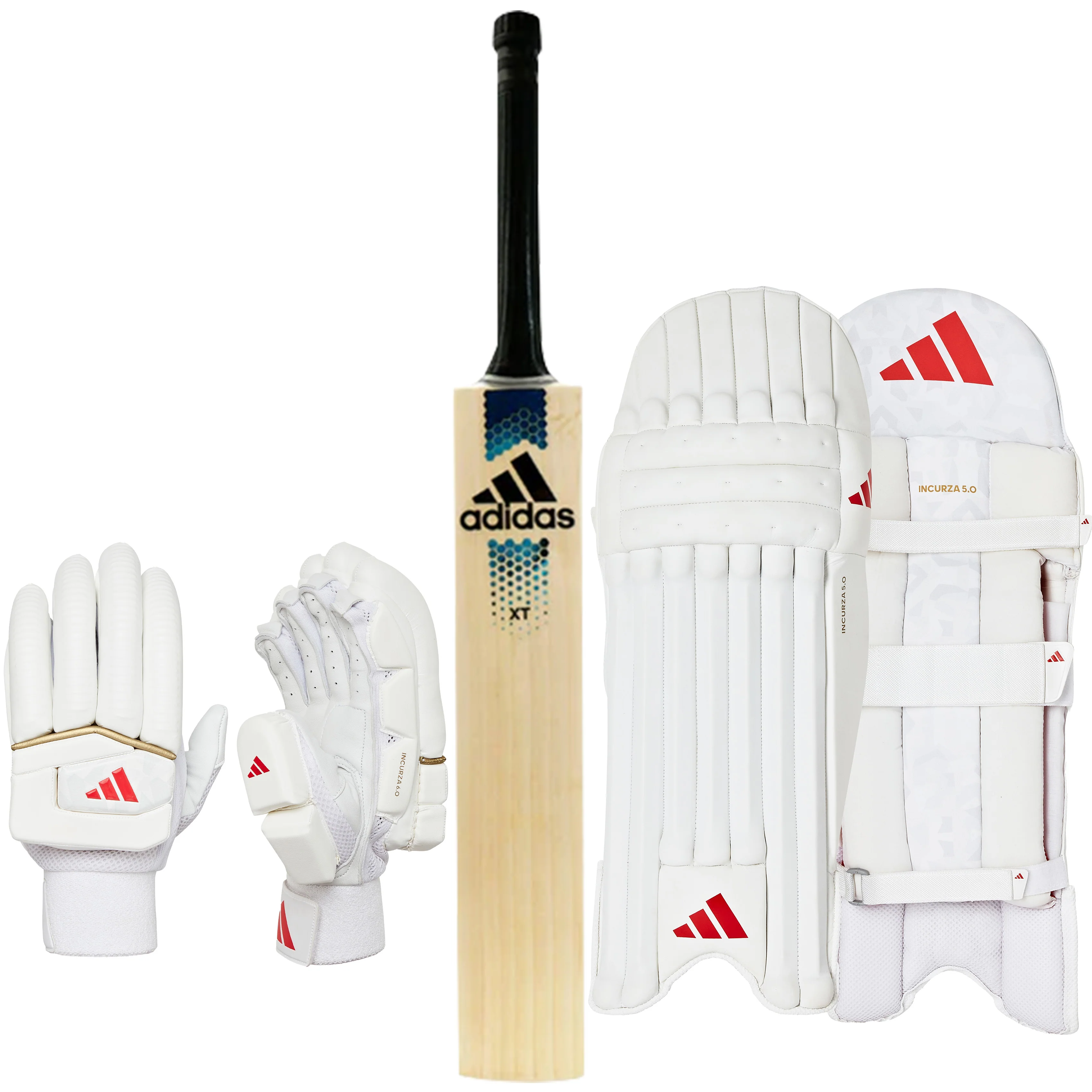 Adidas XT Teal 3.0 Junior Cricket Bat, Gloves  & Pads Bundle