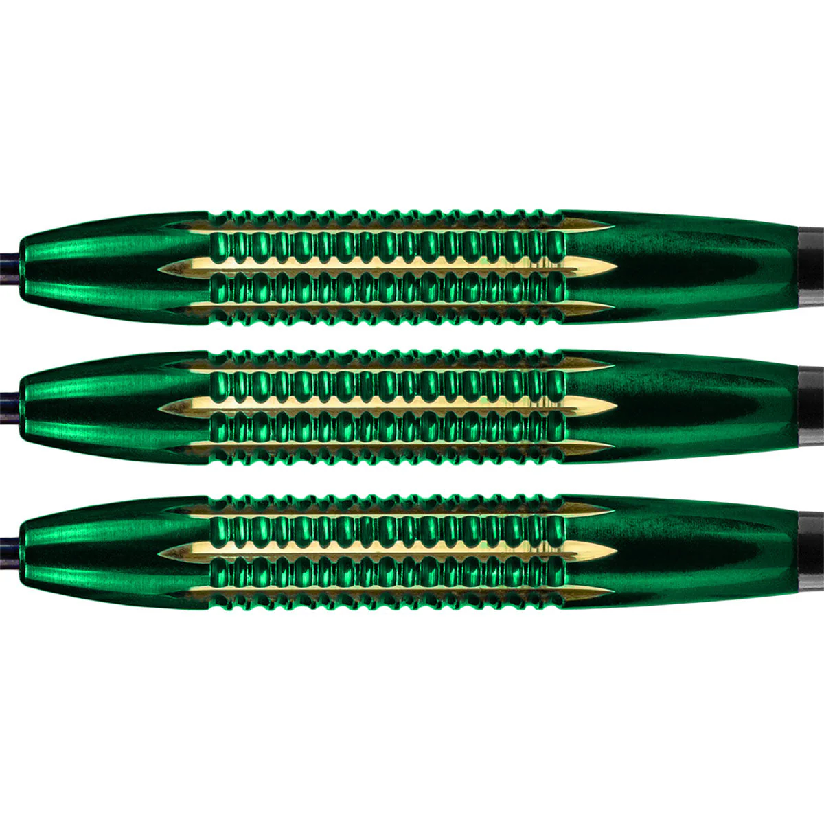 Bull's Ricky Evans Shell Coated Brass Green Darts - Image 3