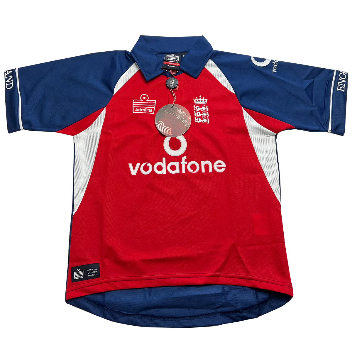 ECB Vintage Admiral ODI Short Sleeve Cricket Shirt (2000) - Image 3