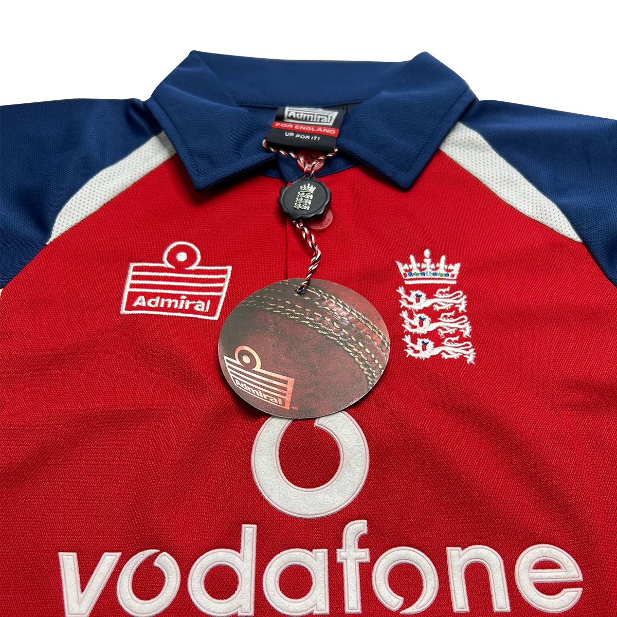 ECB Vintage Admiral ODI Short Sleeve Cricket Shirt (2000) - Image 4