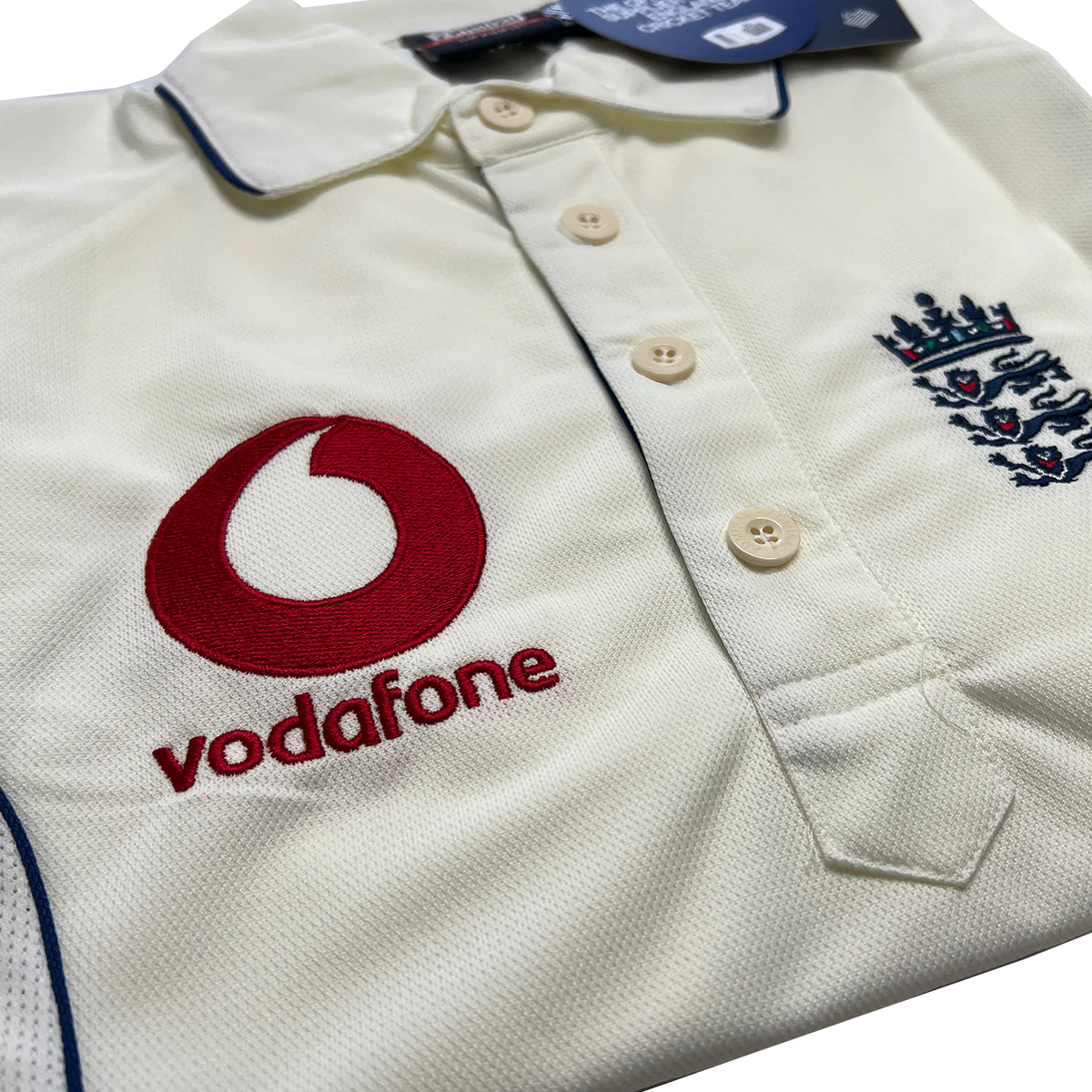 ECB Vintage Admiral Test Cricket Short Sleeve Shirt (2000) - Image 2
