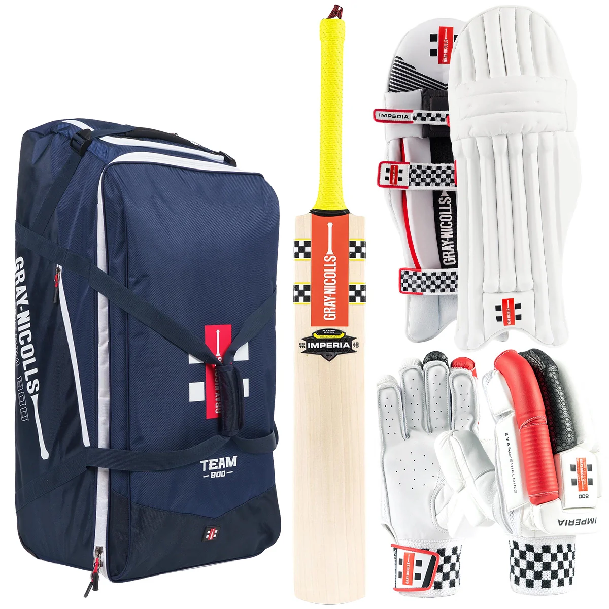 Gray-Nicolls Imperia 1.1 Players Edition Cricket Bat, Gloves, Pads & Bag Bundle