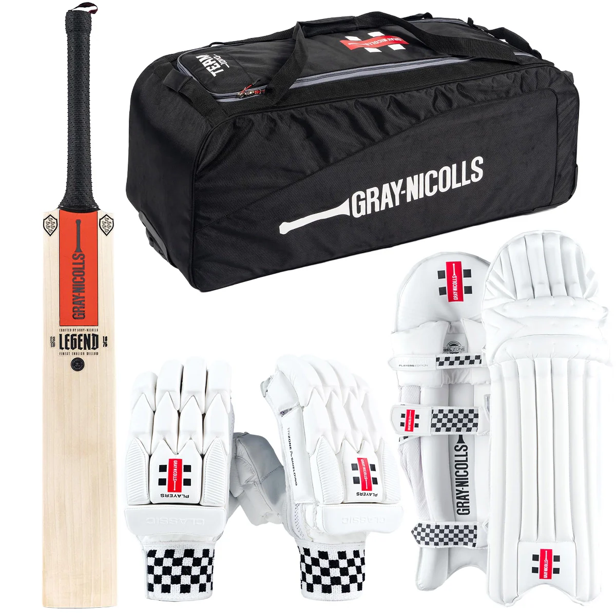 Gray-Nicolls Legend Platinum Limited Edition Cricket Bat, Gloves, Pads & Bag Bundle