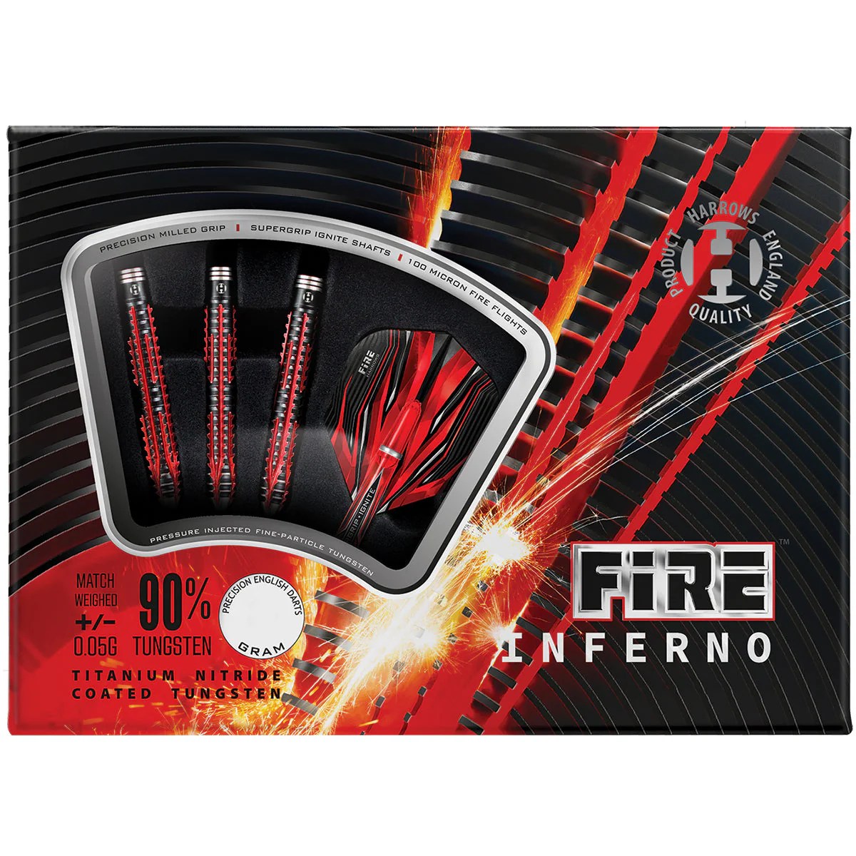 Harrows Fire Inferno 90% Steel Tip Darts - Image 3