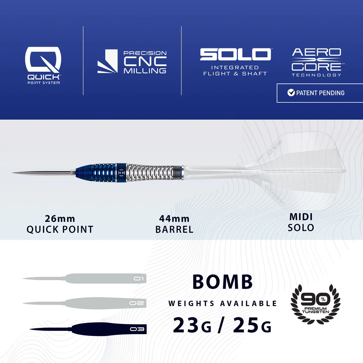 Harrows Geo Bomb Steel Tip Darts - Image 3