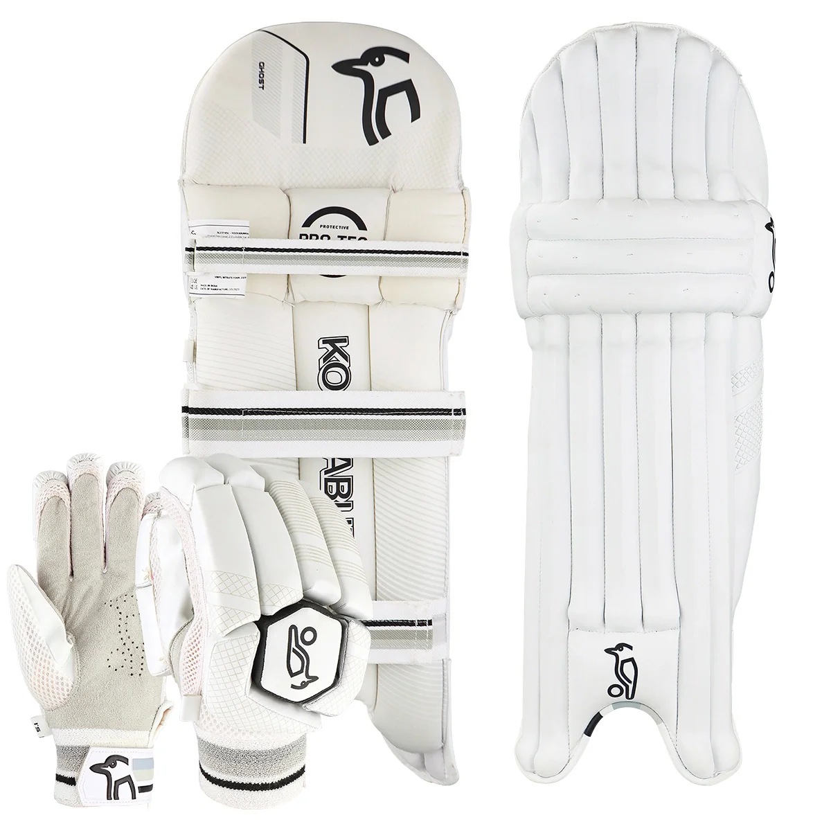 Kookaburra Ghost 5.1 Cricket Batting Gloves & Pads Bundle