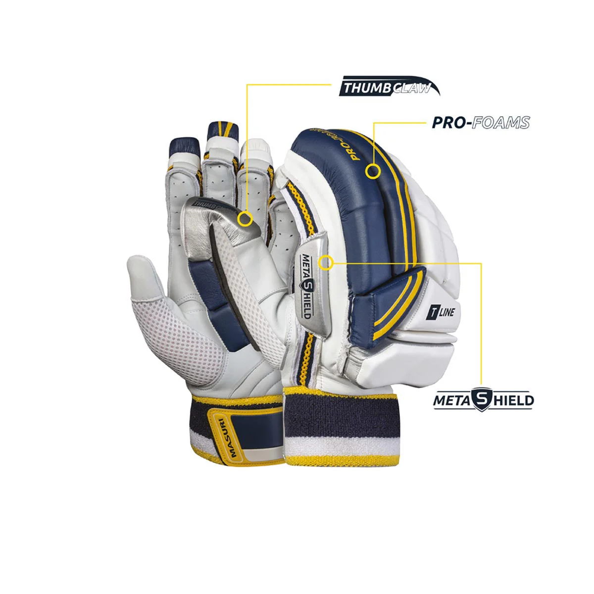 Masuri T Line Cricket Batting Gloves - Image 2