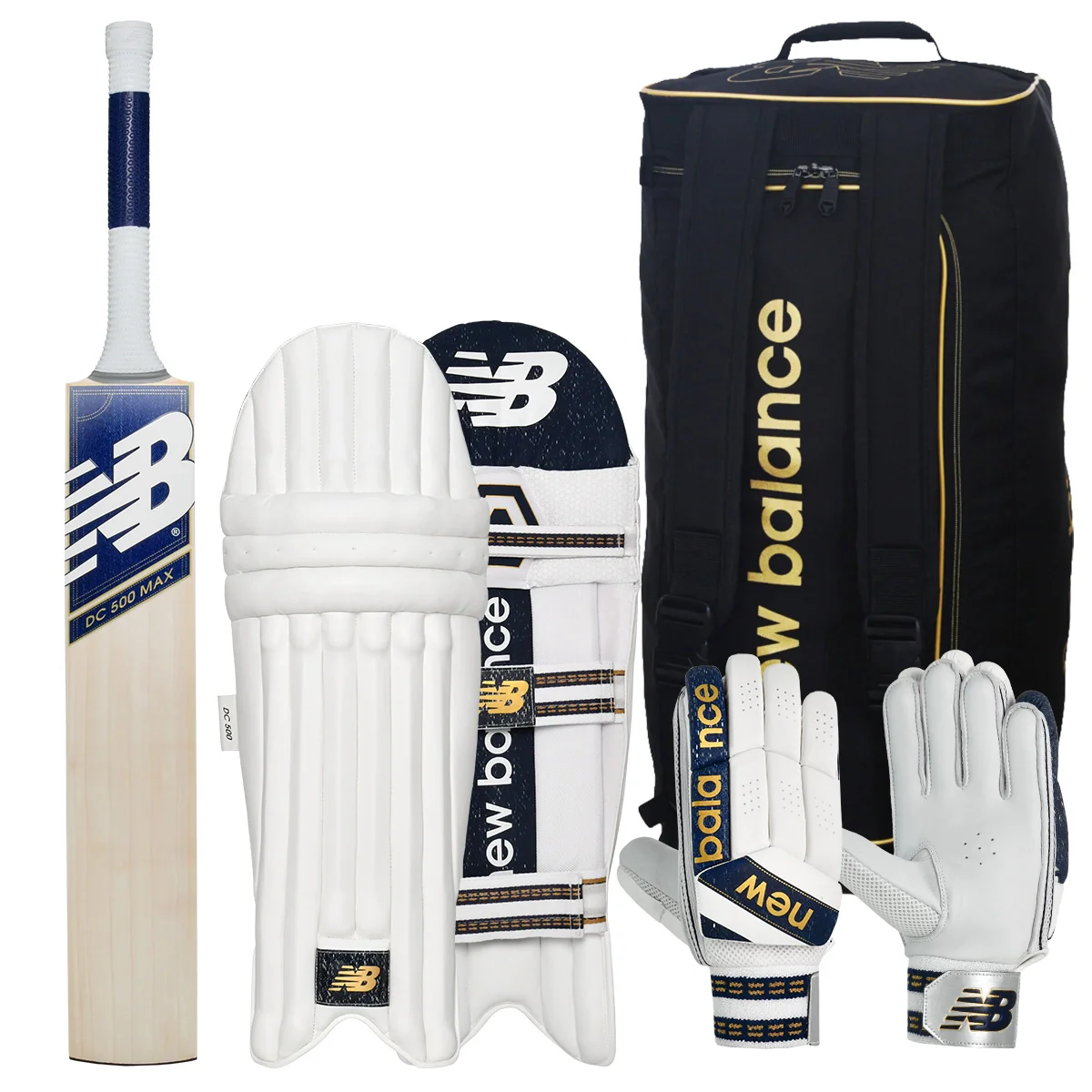 New Balance DC 500 Max Cricket Bat, Gloves, Pads & Bag Bundle - 2026