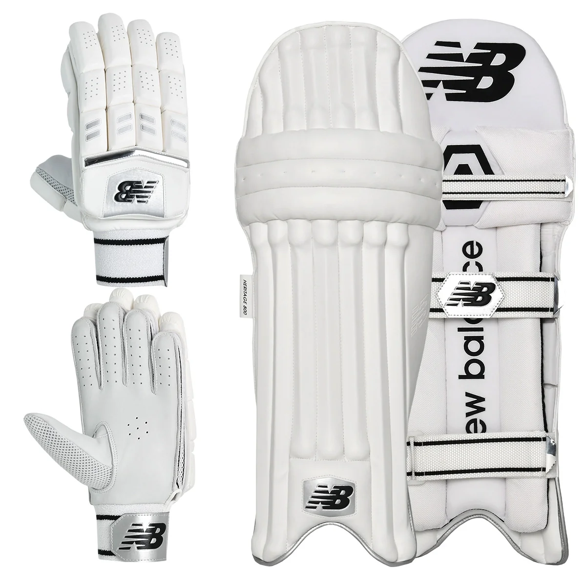 New Balance Heritage 800 Cricket Batting Gloves & Pads Bundle - 2026