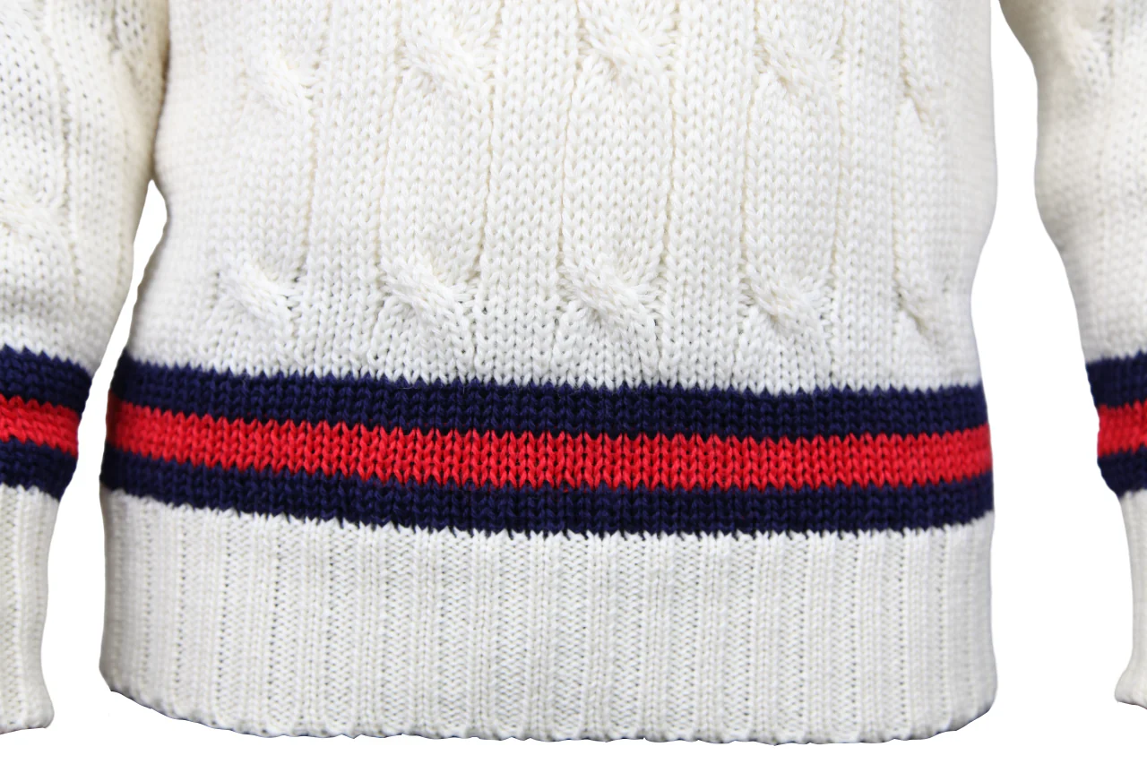 Pure Wool Long Sleeve Cricket Sweater - Image 3
