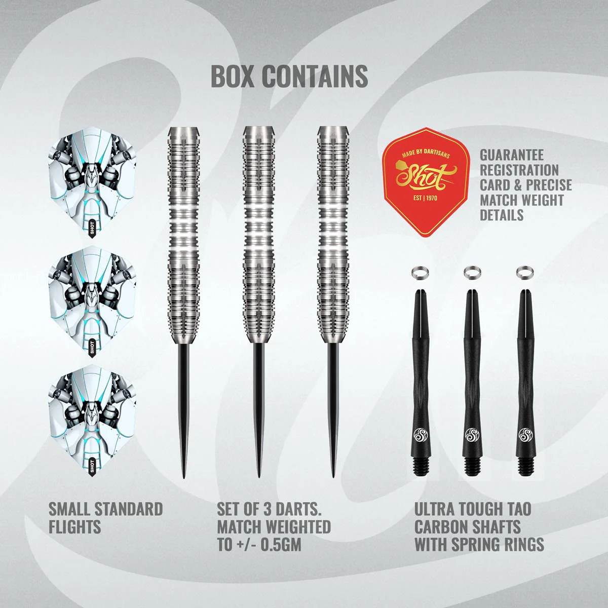Shot AI Scorpula 90% Tungsten Steel Tip Dart Set - Image 2