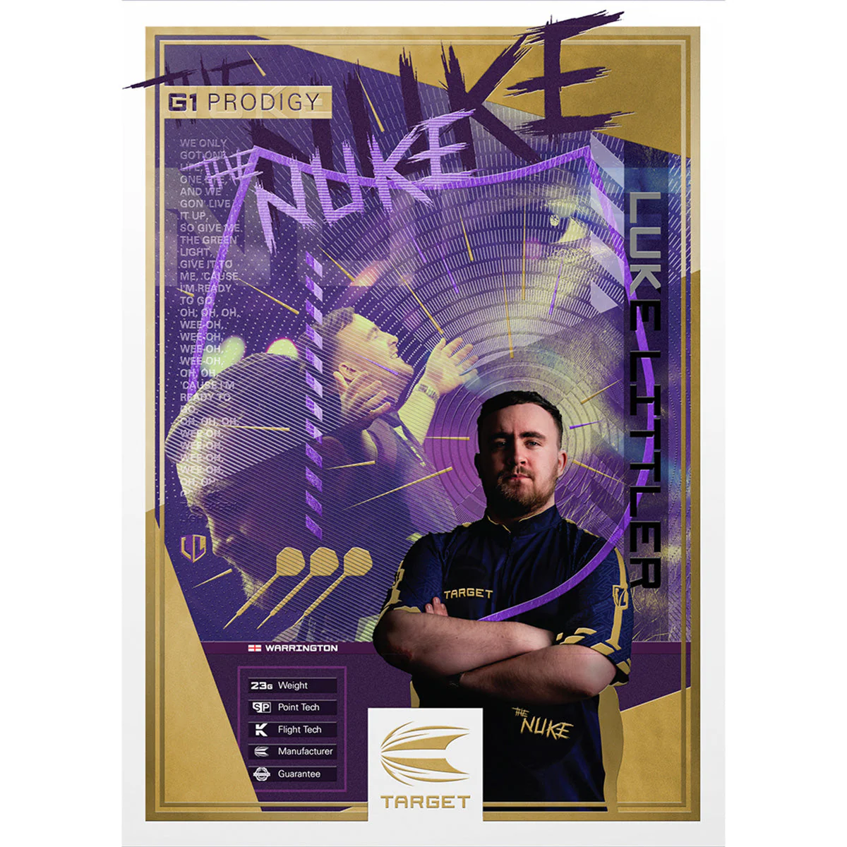 Target Luke Littler G1 Prodigy 95% Steel Tip Darts - Image 5