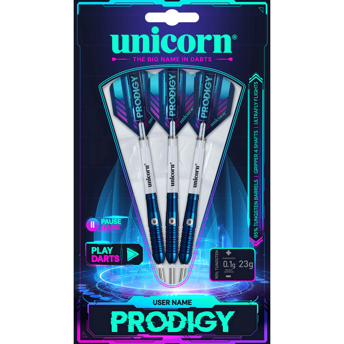 Unicorn Prodigy S2 95% Tungsten Steel Tip Darts - Image 6