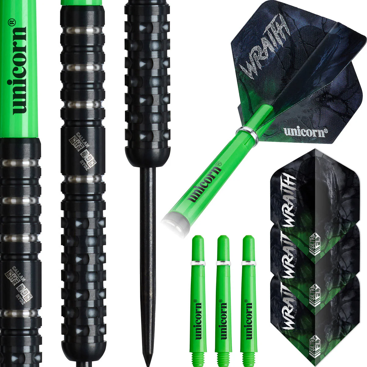 Unicorn Wraith Callan Rydz 90% Tungsten Phase 2 Steel Tip Darts