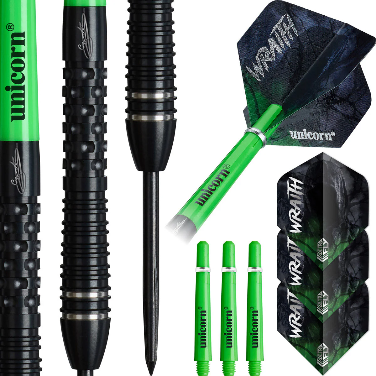 Unicorn Wraith Gary Anderson 90% Tungsten Phase 6 Steel Tip Darts