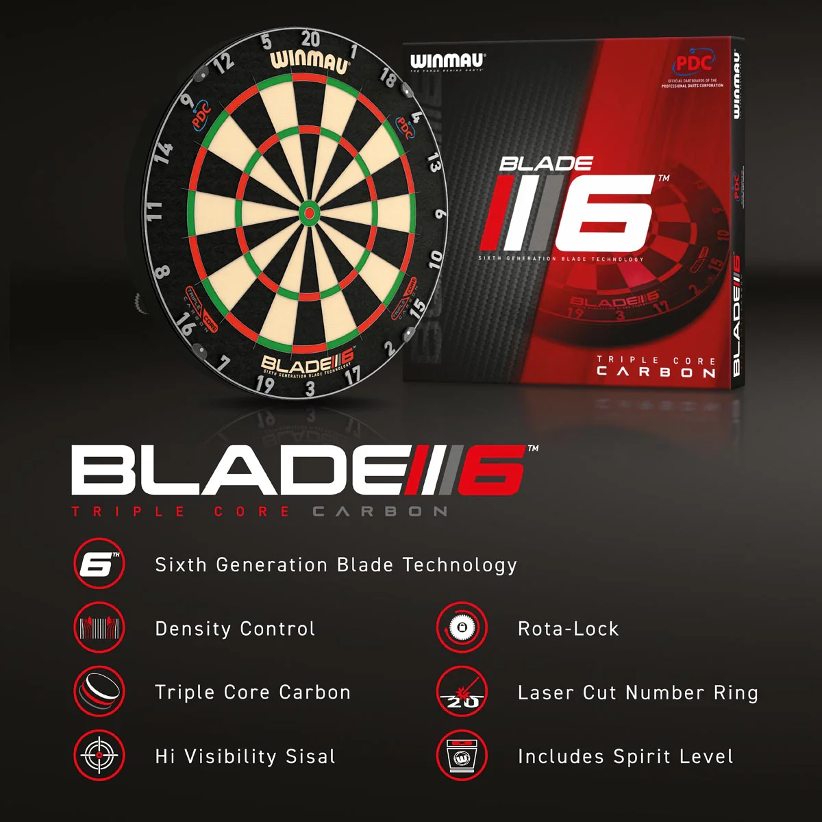 Winmau Blade 6 Triple Core Dartboard - Image 8