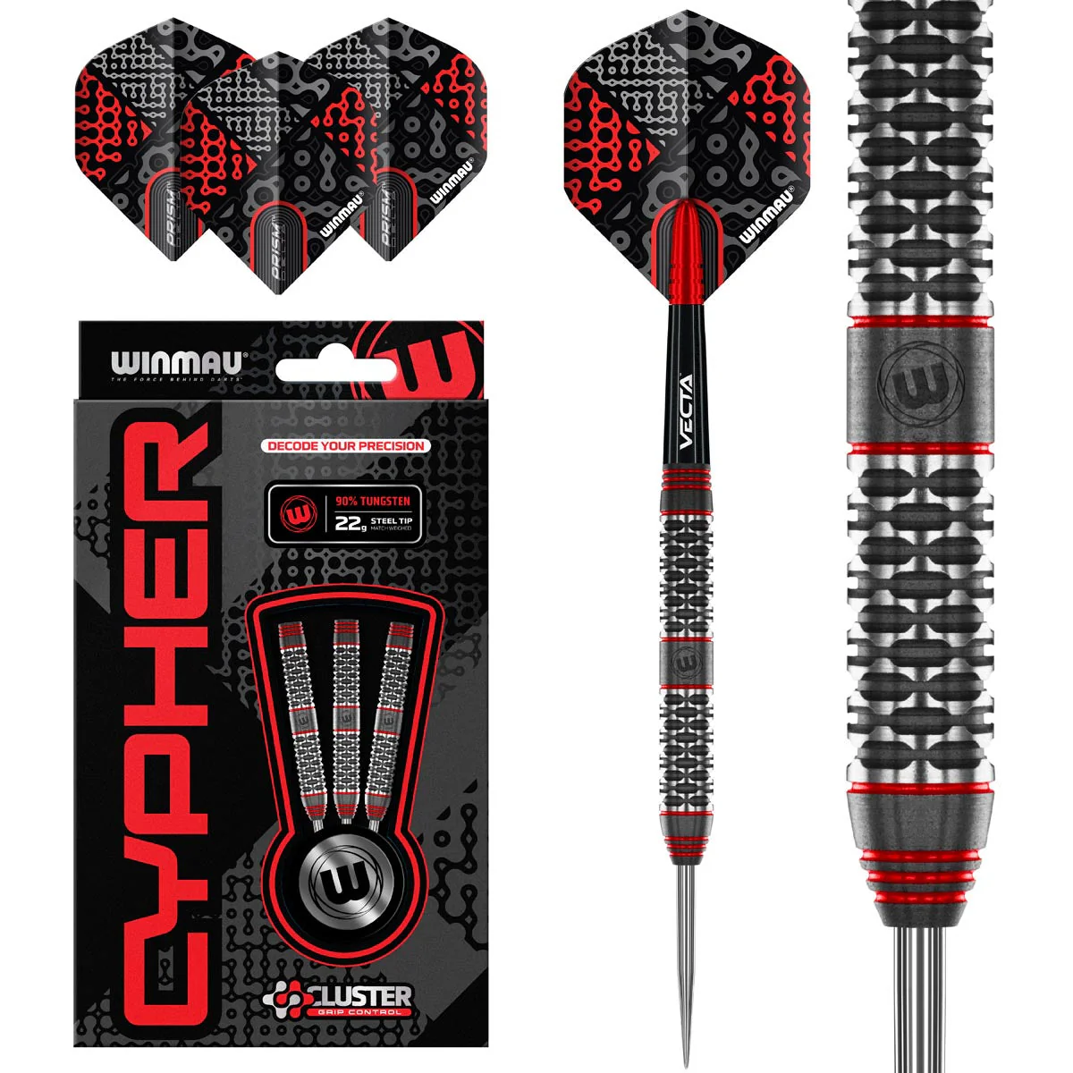 Winmau Cypher 90% Tungsten Steel Tip Darts - Image 9