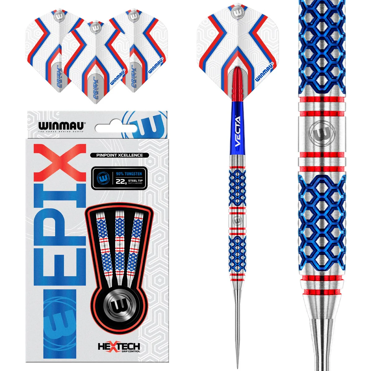 Winmau Epix 90% Tungsten Steel Tip Darts - Image 6