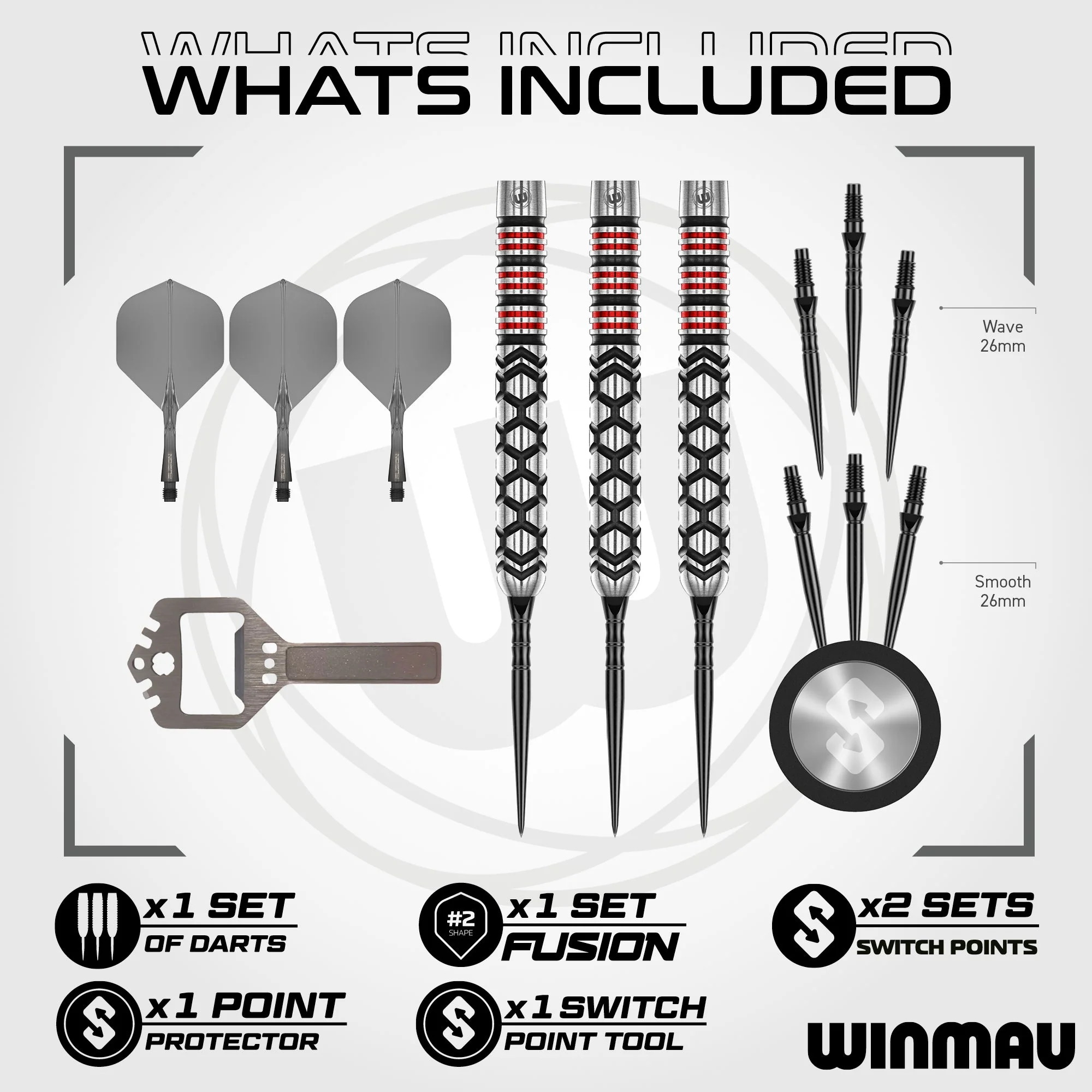 Winmau Fornax Parallel Steel Tip Darts - Image 2