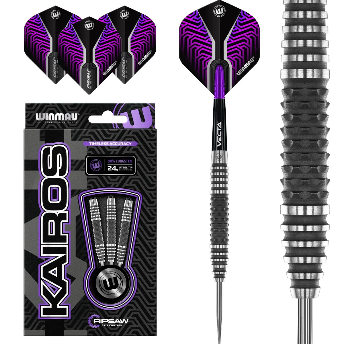 Winmau Kairos 90% Tungsten Steel Tip Darts - Image 8