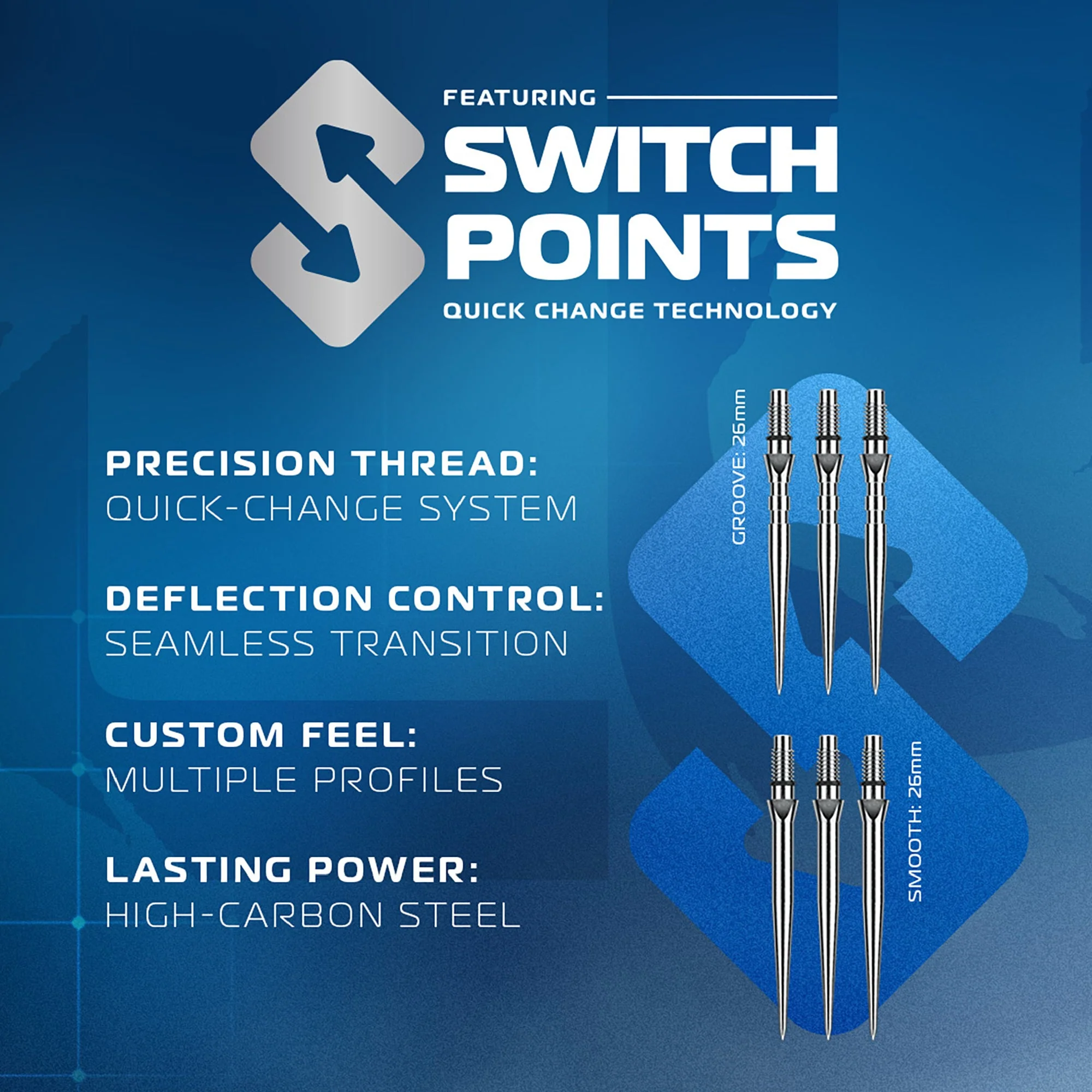 Winmau Lunaris Parallel Steel Tip Darts - Image 4