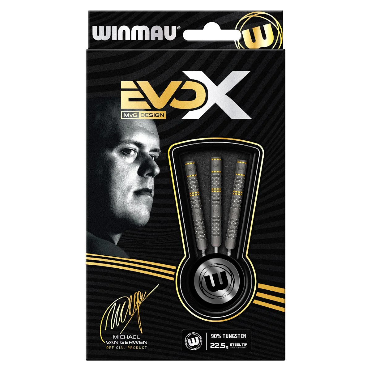 Winmau Mvg Evo X Darts 90% Tungsten Steel Tip Darts - Image 3