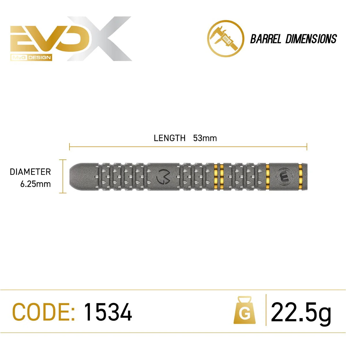 Winmau Mvg Evo X Darts 90% Tungsten Steel Tip Darts - Image 4