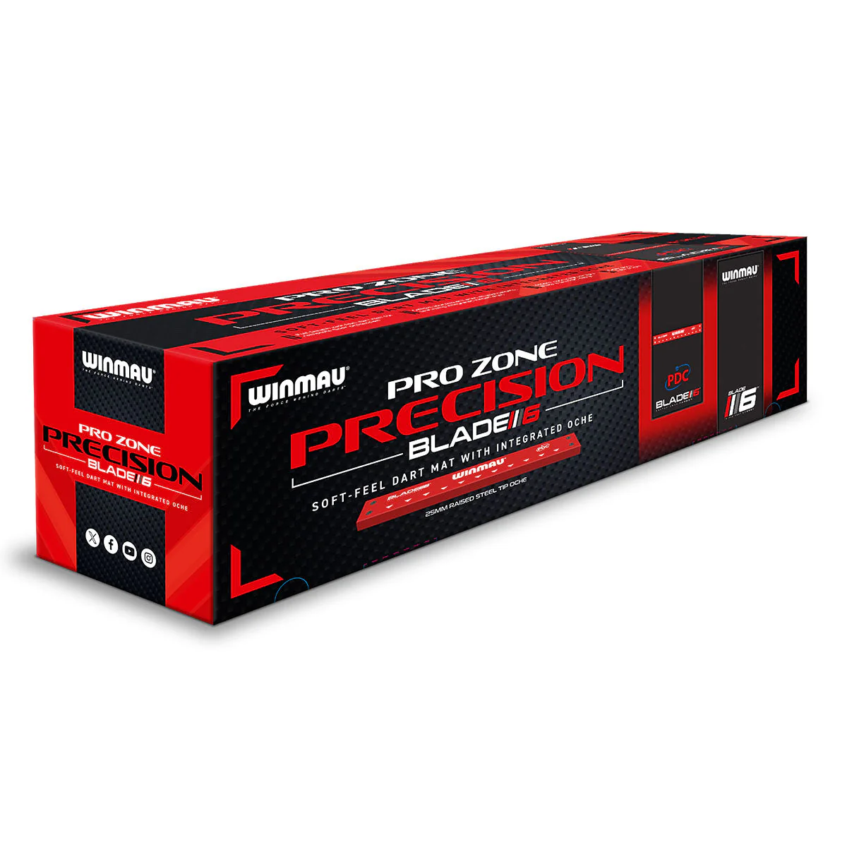 Winmau Pro Zone Precision Blade 6 Soft Feel Dart Mat & Integrated Oche - Image 5