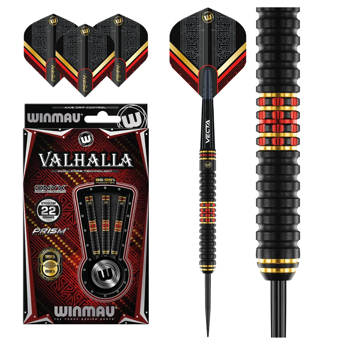 Winmau Valhalla 90% Tungsten Steel Tip Darts - Image 6