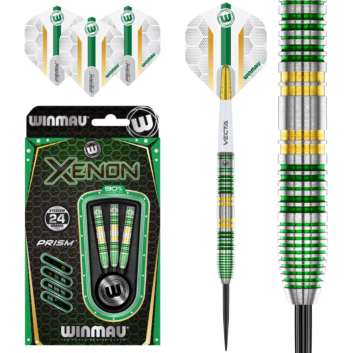 Winmau Xenon 90% Tungsten Steel Tip Darts - Image 6